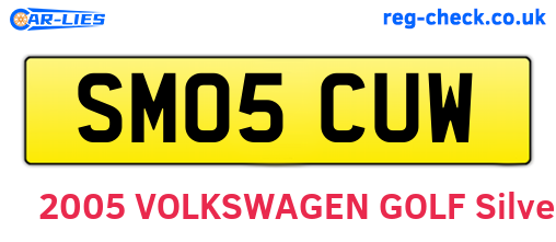 SM05CUW are the vehicle registration plates.