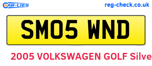 SM05WND are the vehicle registration plates.