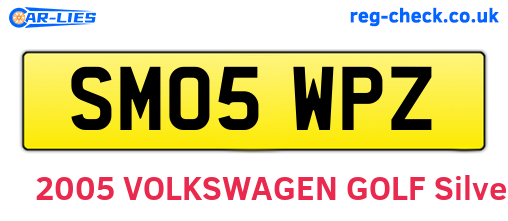 SM05WPZ are the vehicle registration plates.