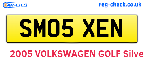 SM05XEN are the vehicle registration plates.