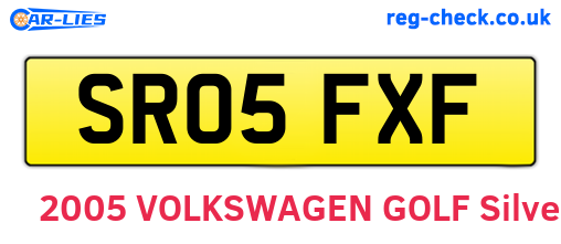SR05FXF are the vehicle registration plates.