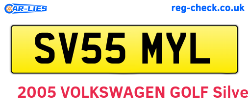 SV55MYL are the vehicle registration plates.