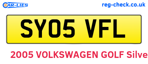 SY05VFL are the vehicle registration plates.