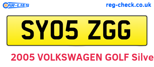 SY05ZGG are the vehicle registration plates.