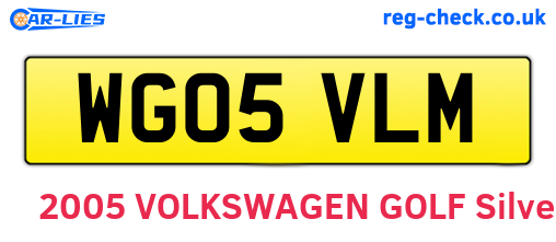 WG05VLM are the vehicle registration plates.