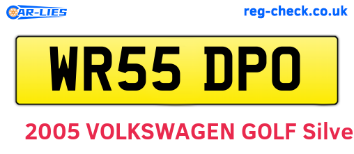 WR55DPO are the vehicle registration plates.