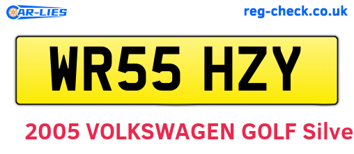 WR55HZY are the vehicle registration plates.