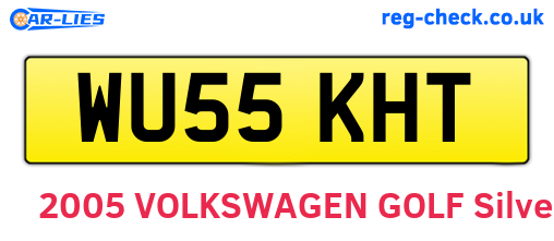 WU55KHT are the vehicle registration plates.