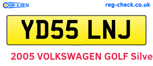 YD55LNJ are the vehicle registration plates.