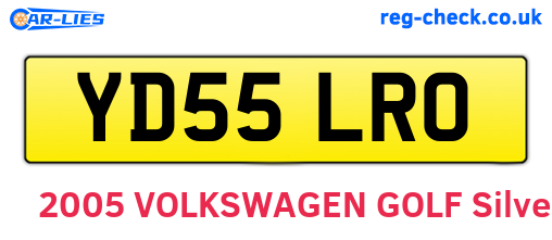 YD55LRO are the vehicle registration plates.