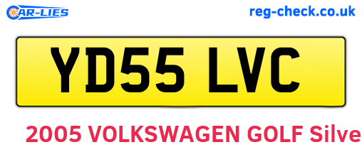 YD55LVC are the vehicle registration plates.