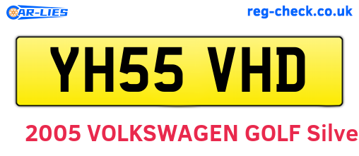 YH55VHD are the vehicle registration plates.