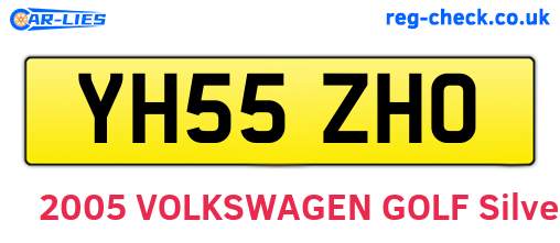 YH55ZHO are the vehicle registration plates.