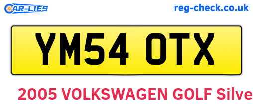 YM54OTX are the vehicle registration plates.