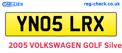 YN05LRX are the vehicle registration plates.