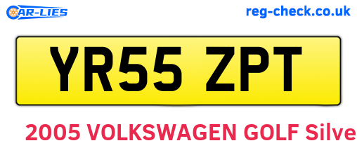 YR55ZPT are the vehicle registration plates.