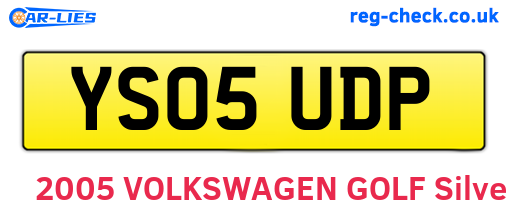 YS05UDP are the vehicle registration plates.