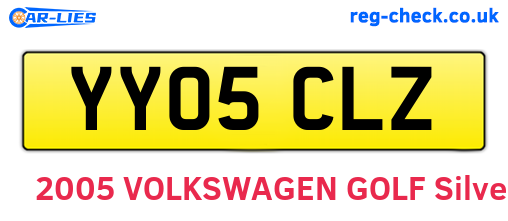 YY05CLZ are the vehicle registration plates.