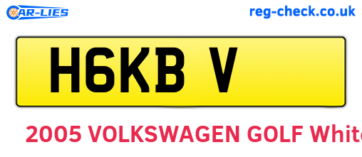 H6KBV are the vehicle registration plates.