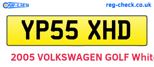 YP55XHD are the vehicle registration plates.