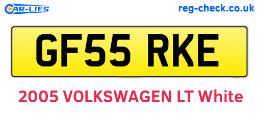 GF55RKE are the vehicle registration plates.