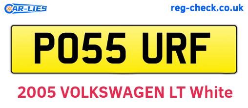 PO55URF are the vehicle registration plates.