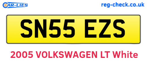 SN55EZS are the vehicle registration plates.