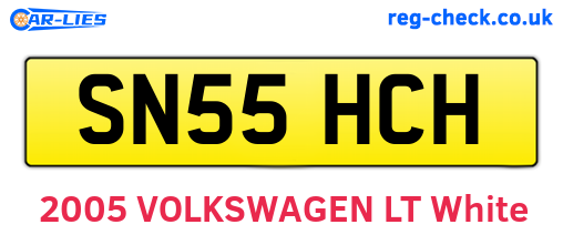 SN55HCH are the vehicle registration plates.