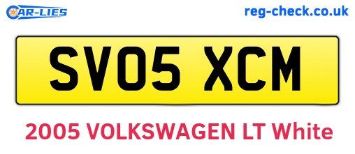 SV05XCM are the vehicle registration plates.