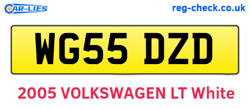 WG55DZD are the vehicle registration plates.