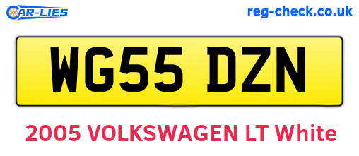 WG55DZN are the vehicle registration plates.