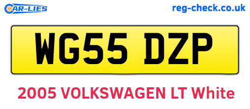 WG55DZP are the vehicle registration plates.