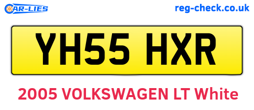 YH55HXR are the vehicle registration plates.