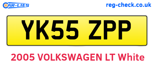 YK55ZPP are the vehicle registration plates.