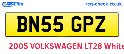 BN55GPZ are the vehicle registration plates.