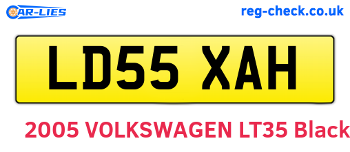 LD55XAH are the vehicle registration plates.