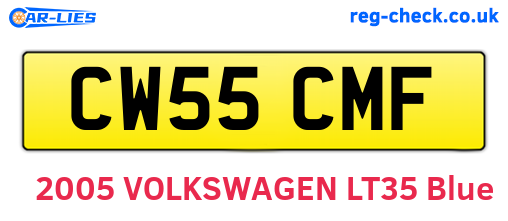 CW55CMF are the vehicle registration plates.