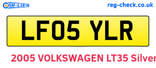 LF05YLR are the vehicle registration plates.