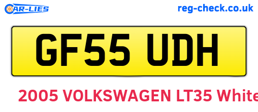 GF55UDH are the vehicle registration plates.