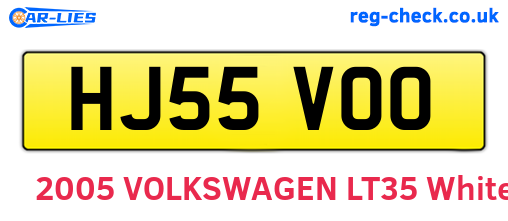 HJ55VOO are the vehicle registration plates.