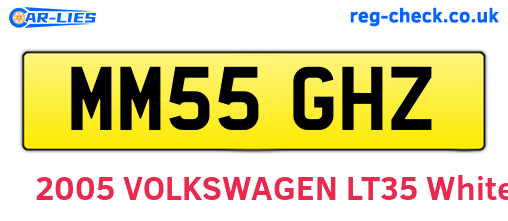 MM55GHZ are the vehicle registration plates.