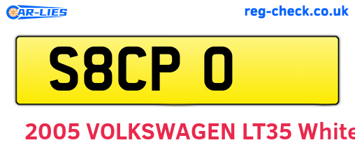 S8CPO are the vehicle registration plates.