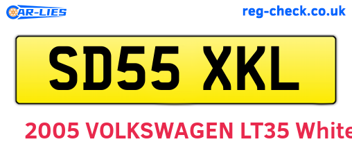 SD55XKL are the vehicle registration plates.