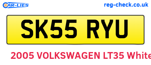 SK55RYU are the vehicle registration plates.