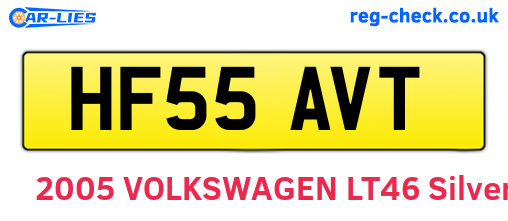 HF55AVT are the vehicle registration plates.