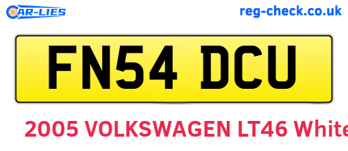 FN54DCU are the vehicle registration plates.