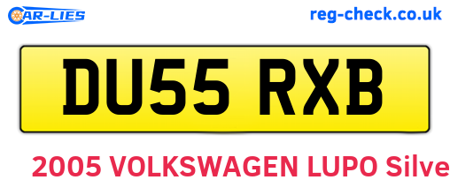 DU55RXB are the vehicle registration plates.