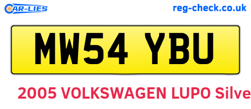 MW54YBU are the vehicle registration plates.