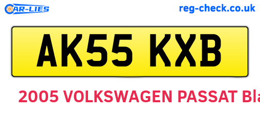 AK55KXB are the vehicle registration plates.