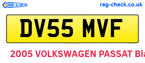 DV55MVF are the vehicle registration plates.